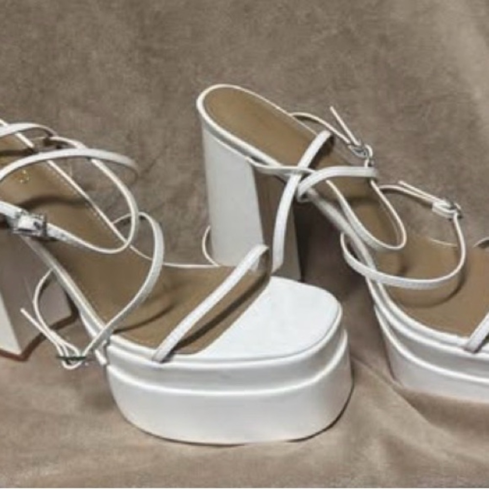 White Platform Sandals - image 1